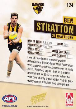 2013 Select Prime AFL #124 Ben Stratton Back